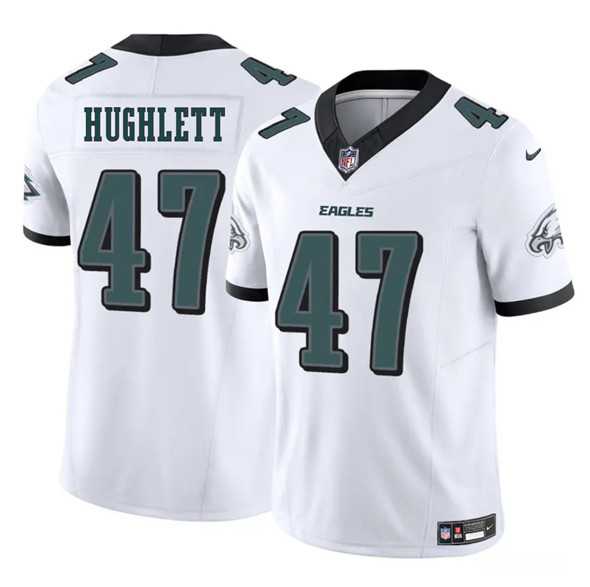 Men & Women & Youth Philadelphia Eagles #47 Charley Hughlett White 2025 New F.U.S.E. Vapor Untouchable Limited Stitched Jersey->san francisco 49ers->NFL Jersey